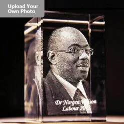 Medium Laser Photo Gift Block - Tower (Free Text Engraving Available) - Standard Delivery Will Be 3 Working Days. -DONEW Sales Store laser tower4