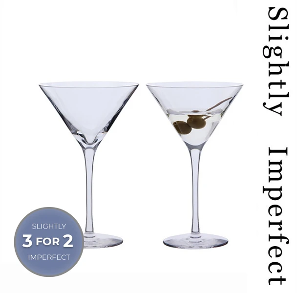 Bar Excellence Martini Glass, Set Of 2 - Slightly Imperfect 3 Bar Excellence Martini Glass, Set Of 2 - Slightly Imperfect
