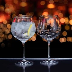 Glitz Gold Gin & Tonic Copa, Set Of 2 -DONEW Sales Store st3305 13 n p mood